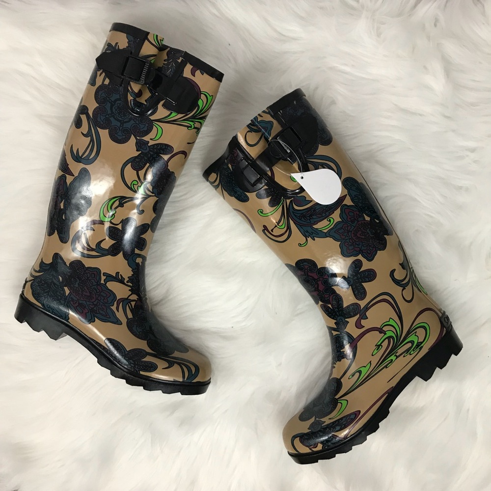 Corkys Footwear Rainboots Sunshine Turquoise Sz 6